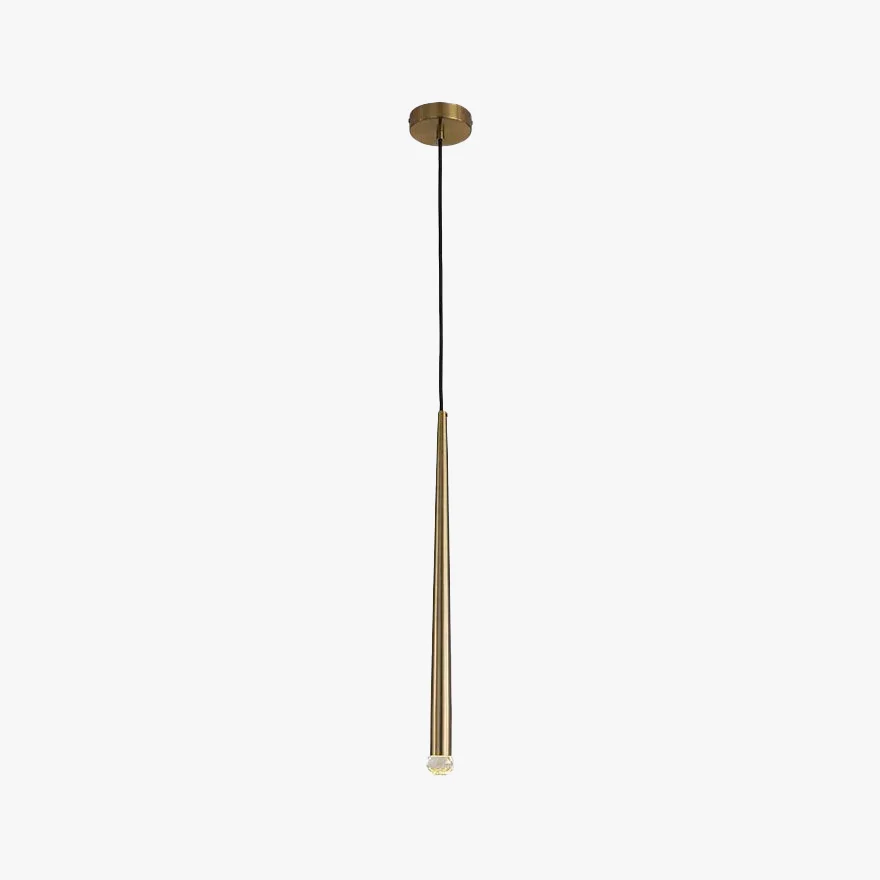 Modern Metal And Acrylic Linear Study Room Pendant Light, Gold