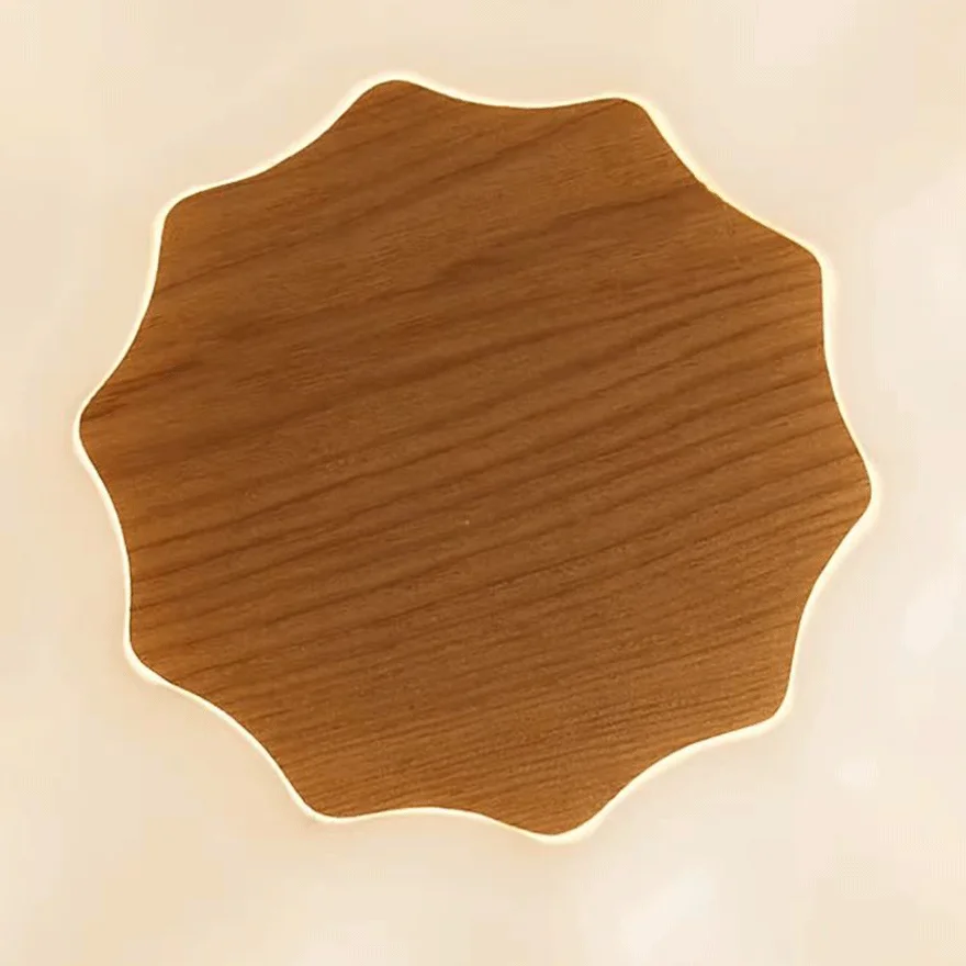 Designer Wooden And Acrylic Cloudy Living Room Ceiling Light, White