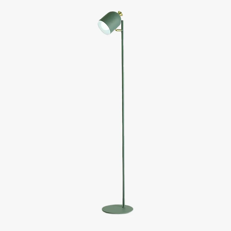 Morandi Metal Linear Study Room Floor Lamp, Blue/Green/Pink/Yellow