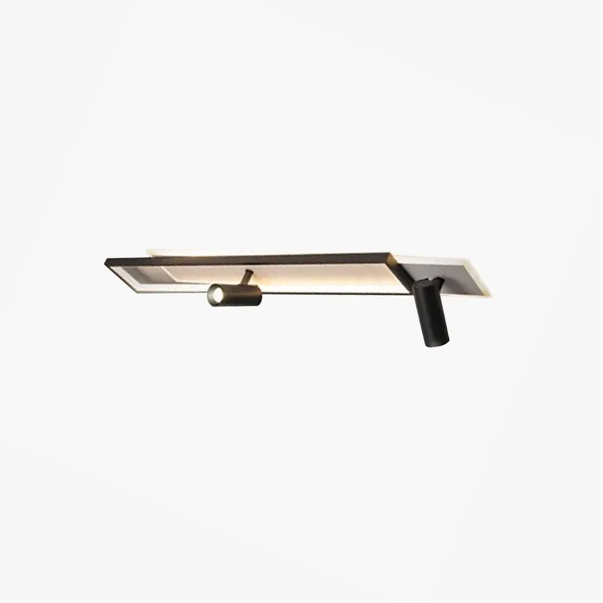 Minimalist Metal Geometric Dining Room Ceiling Light, Black, Trichromatic Light