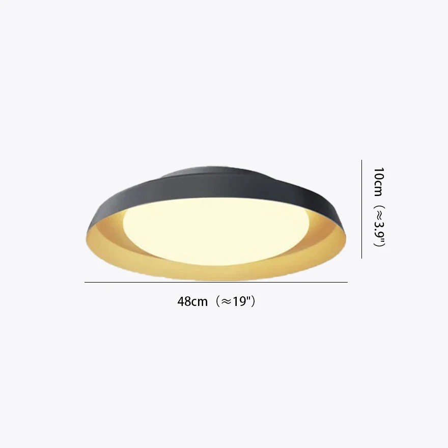 Modern Metal And Acrylic Saucer-Shaped Dining Room Pendant Light, Black/White