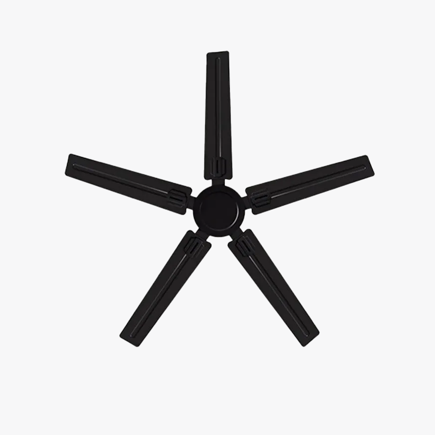 Industrial Metal And Acrylic Radiographic Study Room Ceiling Fan, Black