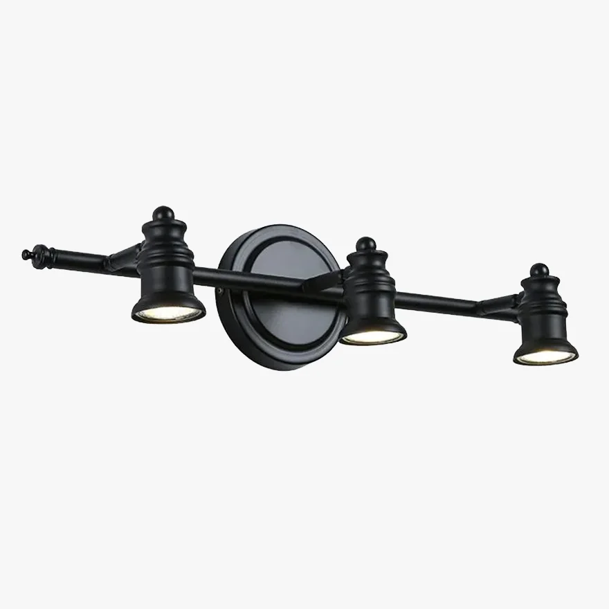 Contemporary Metal Strip Children's Room Wall Lamp, Black