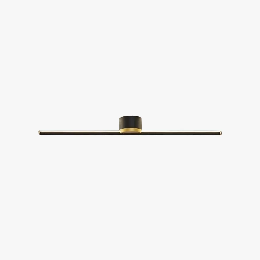 Minimalist Metal And Silicagel Linear Bedroom Ceiling Light, Black/White