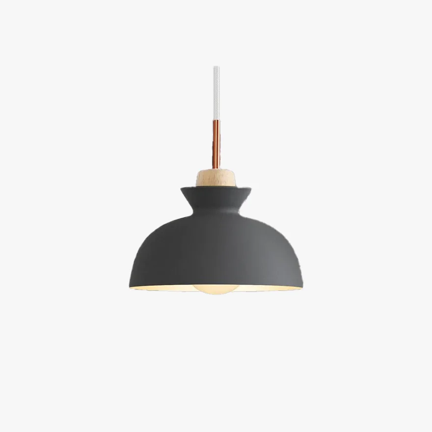 Morandi Metal Bowled Kitchen Pendant Light, Green/Grey/Yellow